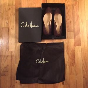 Cole Haan brown leather heels size 10